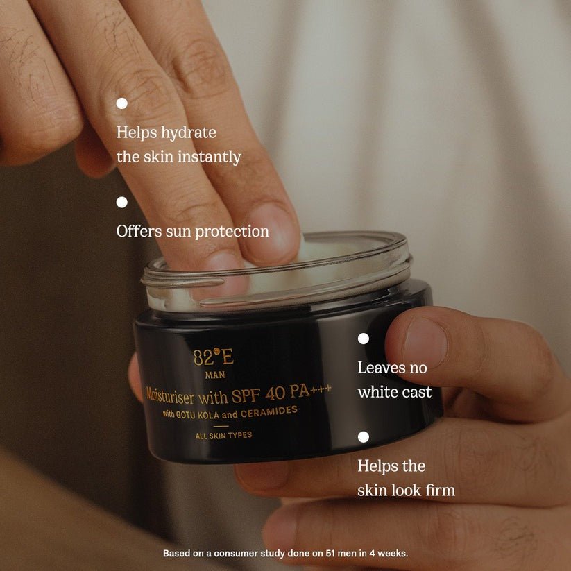 82°E By Deepika Padukone Moisturiser With SPF 40 PA+++ With Gotu kola and Ceramides, Hydrates Skin