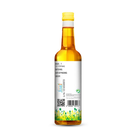 Nature Land Organics Mustard Oil Wood Cold Pressed