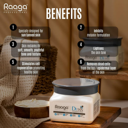 Raaga Professional De Tan Removal Cream With Kojic & Milk