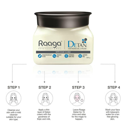 Raaga Professional De Tan Removal Cream With Kojic & Milk