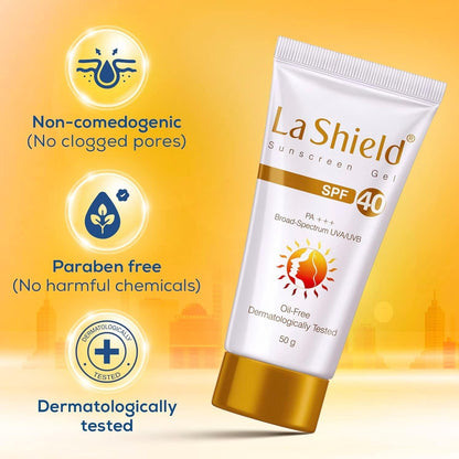 La Shield SPF 40+ and Pa+++ Sunscreen Gel