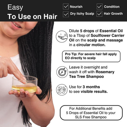 Soulflower Rosemary Oil for Healthy Hair and Shiny Skin