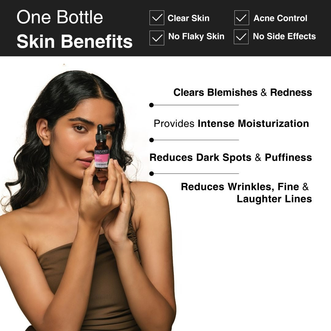 Soulflower Rosemary Oil for Healthy Hair and Shiny Skin