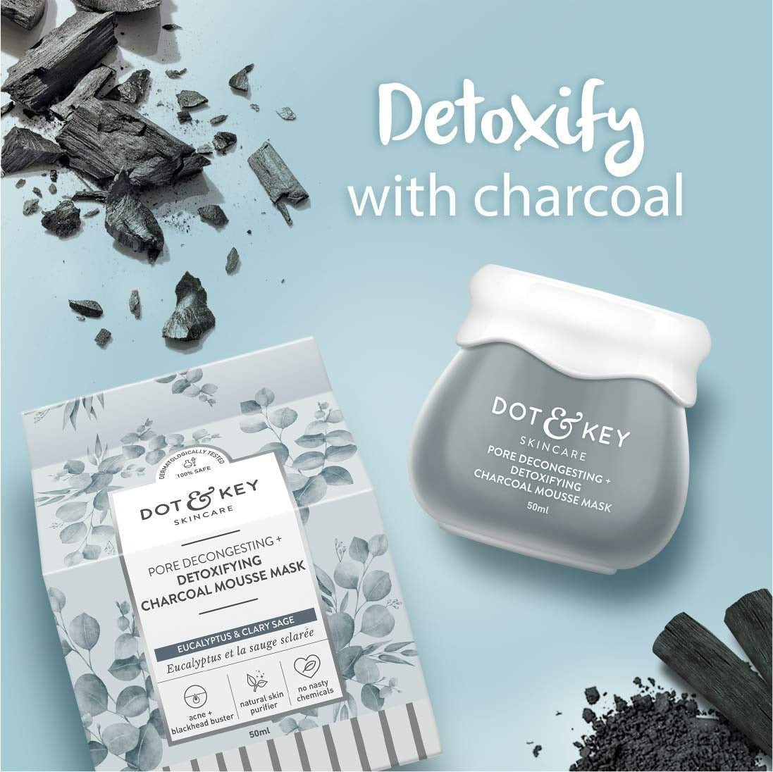 Dot & Key Pore Decongesting + Detoxifying Charcoal Mousse Clay Mask - DrMediCart