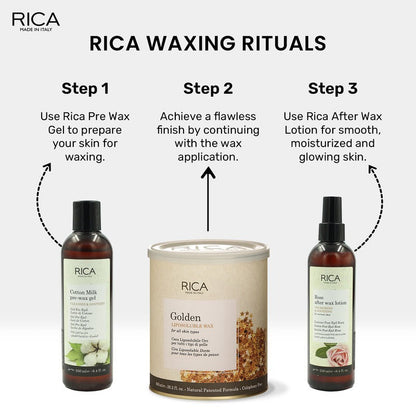 Rica Golden Liposoluble Hair Removal Wax For All Skin Types, With Natural Ingredients