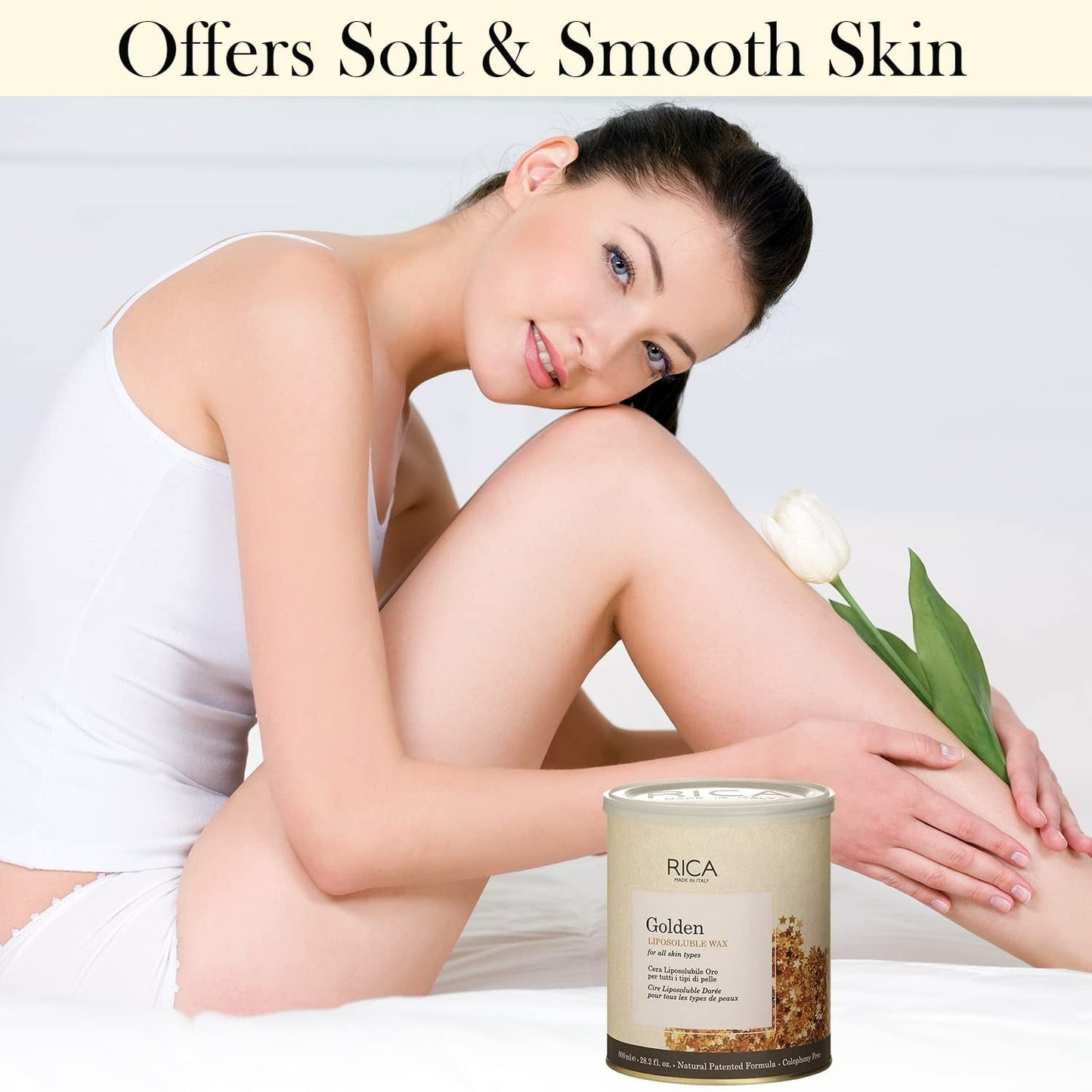Rica Golden Liposoluble Hair Removal Wax For All Skin Types, With Natural Ingredients