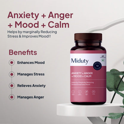 Miduty by Palak Notes Anxiety + Anger + Mood + Calm Capsules