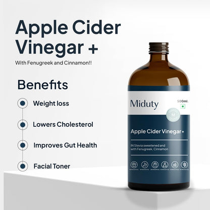Miduty by Palak Notes Apple Cider Vinegar Stevia sweetened With Fenugreek Cinnamon