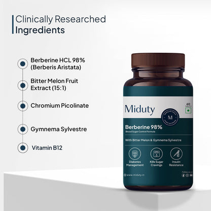 Miduty by Palak Notes Blood Sugar Control Tablets