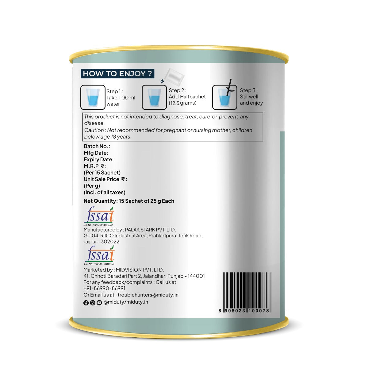 Miduty by Palak Notes Build Joints Back Sachets