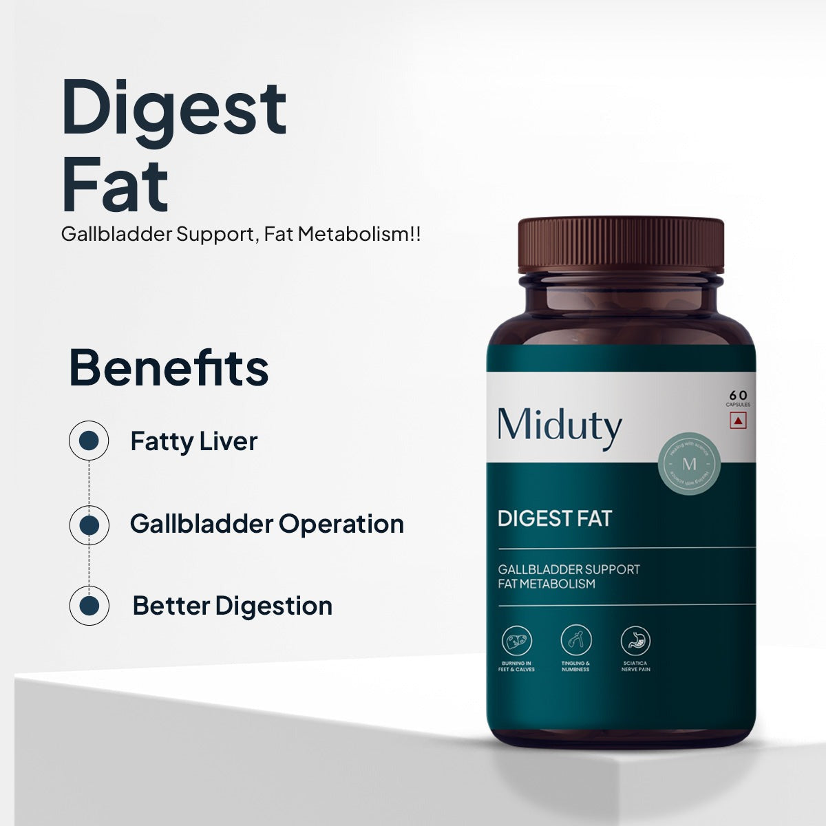 Miduty by Palak Notes Digest Fat Bila Salts Capsules
