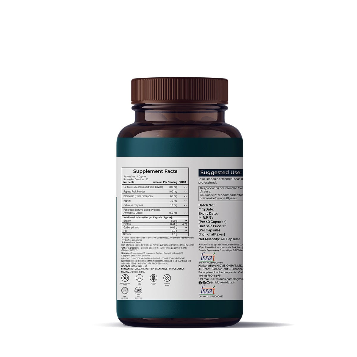 Miduty by Palak Notes Digest Fat Bila Salts Capsules