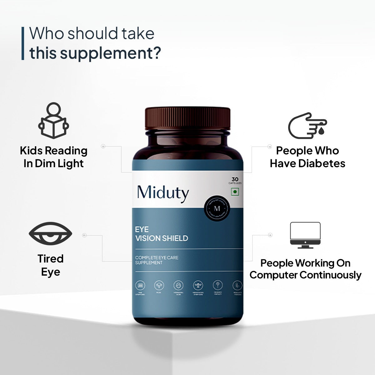 Miduty by Palak Notes Eye Vision Shield Complete Eye Care Capsules