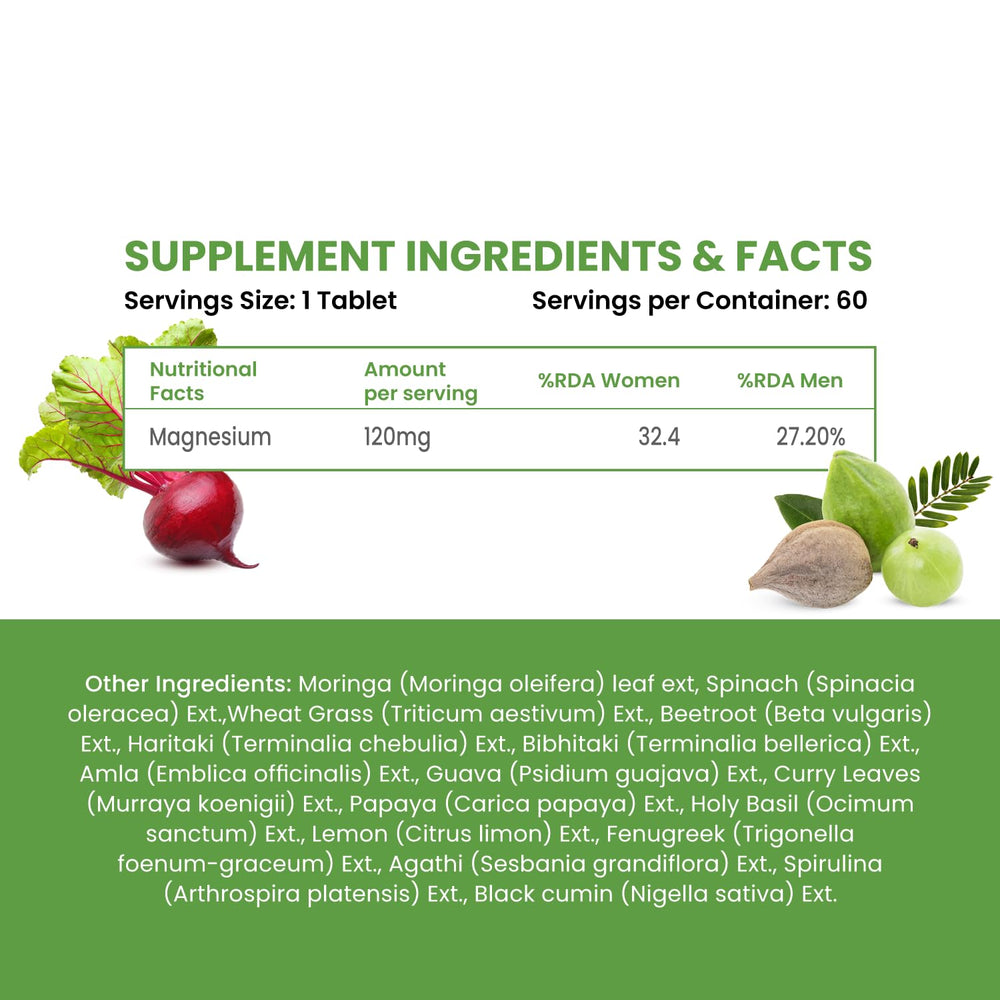 Himalayan Organics Plant-Based Magnesium 1360 mg Capsules