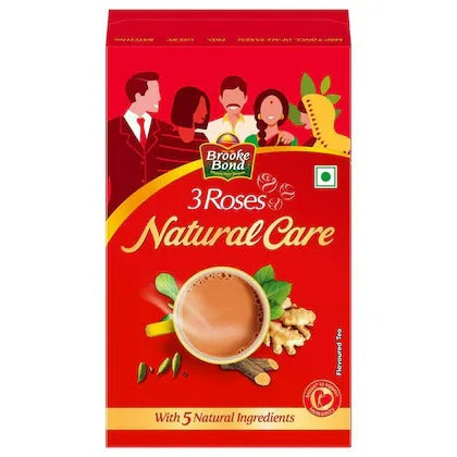 Brooke Bond 3 Roses Natural CareTea With Goodness of 5 Natural Ingredients and Ayurvedic Herbs