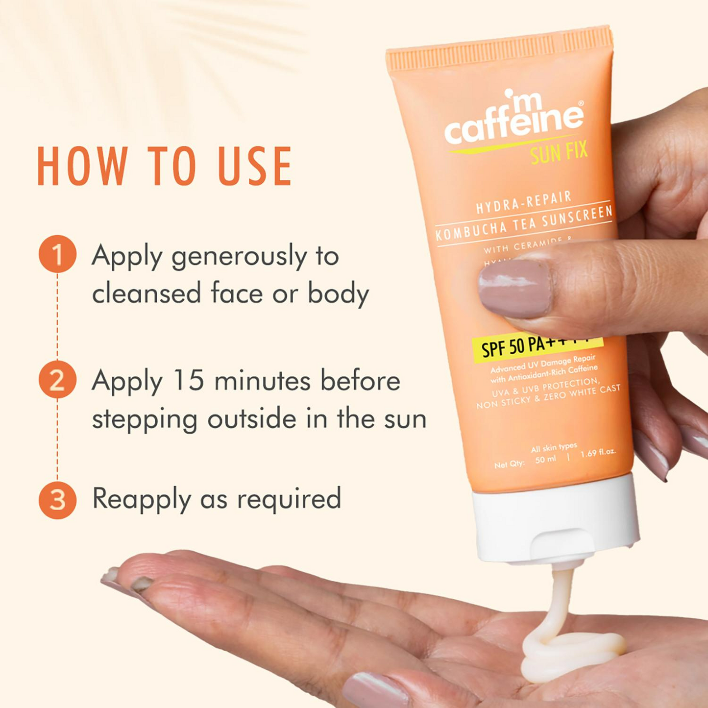 mCaffeine Kombucha Hydra Repair Sunscreen SPF50 PA++++