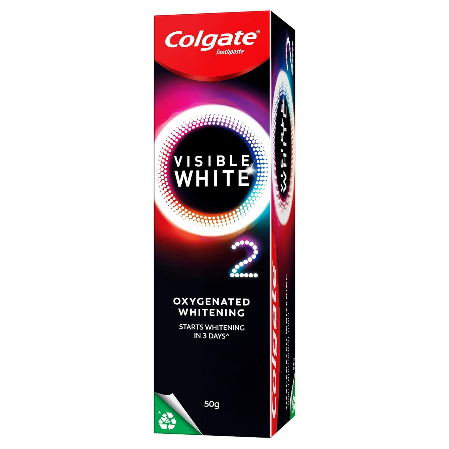 Colgate Visible White O2 Teeth Whitening Toothpaste with Peppermint Sparkle