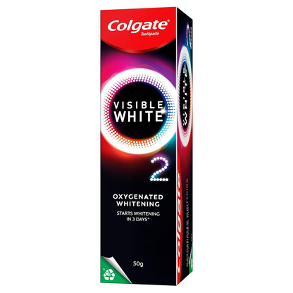 Colgate Visible White O2 Teeth Whitening Toothpaste with Peppermint Sparkle