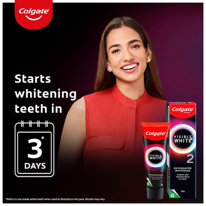 Colgate Visible White O2 Teeth Whitening Toothpaste with Peppermint Sparkle