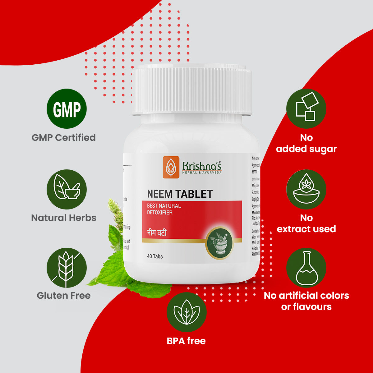 Krishna's Herbal & Ayurveda Neem Tablets