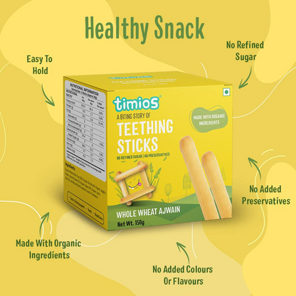 Timios Whole Wheat Ajwain Teething sticks