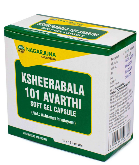 Nagarjuna Ayurveda Ksheerabala 101 Aavarthi Capsule