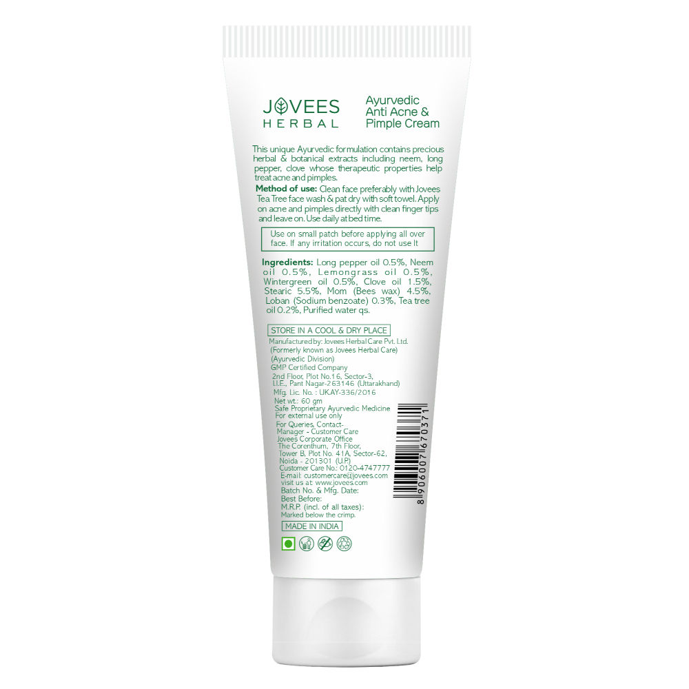 Jovees Neem & Long Pepper Anti Acne & Pimple Cream