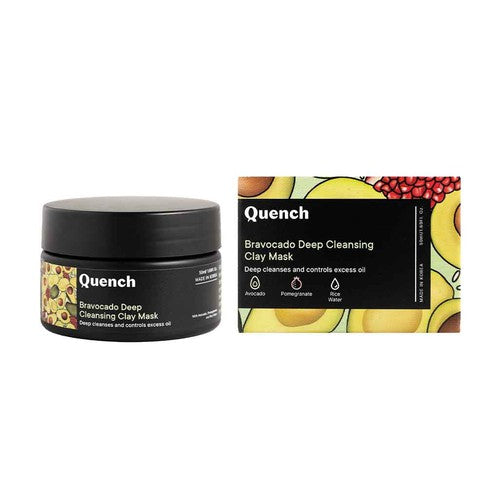 Quench Botanics Bravocado Deep Cleansing Clay Mask With Avocado, Rice Water & Pomegranate - Korean Skincare