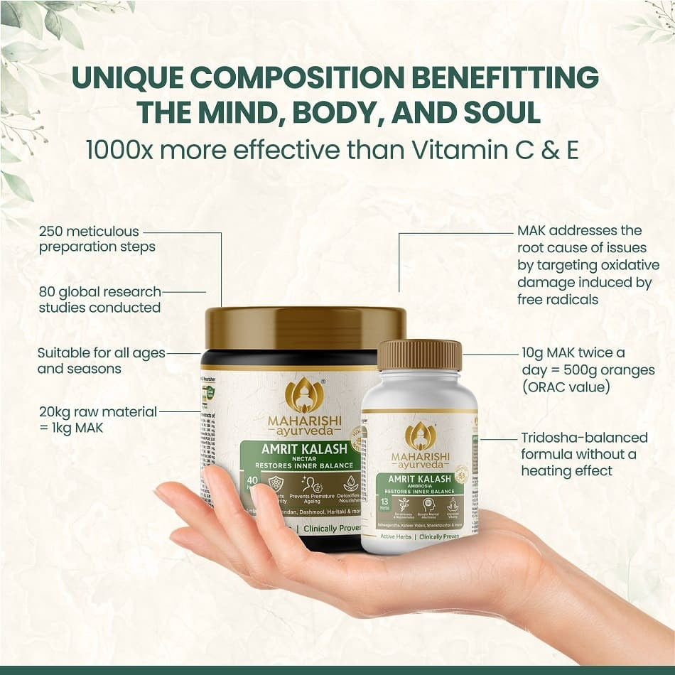 maharishi amrit kalash dual pack paste and tablets