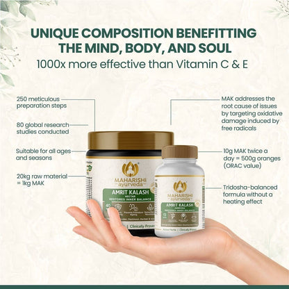 maharishi amrit kalash dual pack paste and tablets