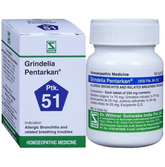 Dr. Willmar Schwabe India Grindelia Pentarkan Ptk 51 Tablets