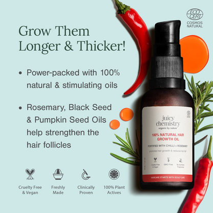 Juicy Chemistry Chilli Horsetail and Blackseed Hair Oil