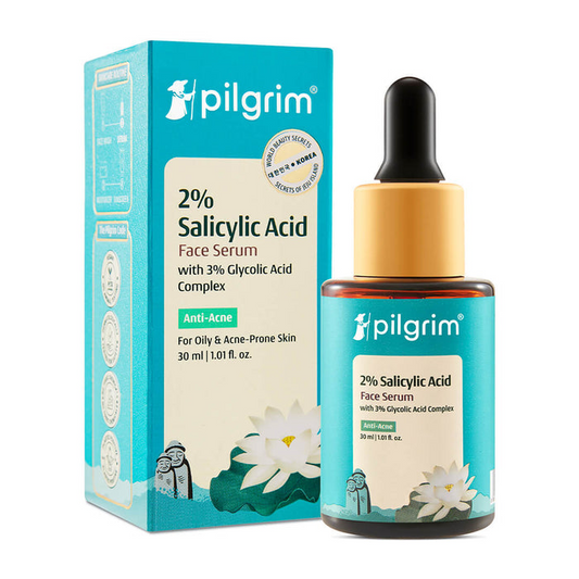 Pilgrim Korean Salicylic Acid 1% + Glycolic Acid 3% Anti Acne Serum For Oily & Acne Prone Skin - Korean Skin Care