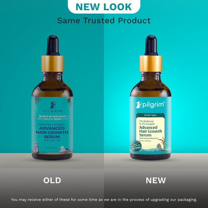Pilgrim Redensyl 3% + Anagain 4% Advanced Hair Growth Serum with Green Tea