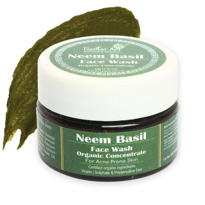 Rustic Art Neem Basil Face Wash Organic Concentrate