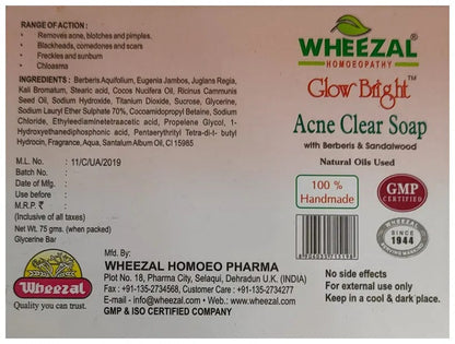 Wheezal Glow Bright Acne Clear Soap - Drmedicart