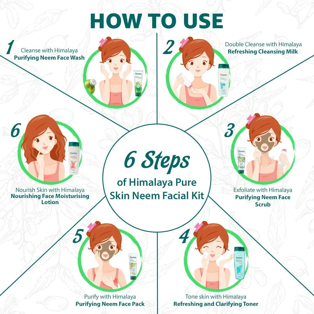 Himalaya Pure Skin Neem Facial Kit with Face Massager - DrMediCart