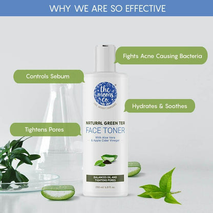 The Moms Co Natural Green Tea Face Toner - Drmedicart