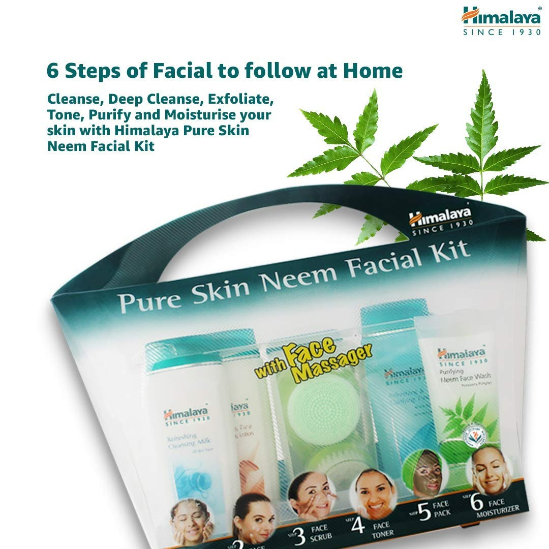 Himalaya Pure Skin Neem Facial Kit with Face Massager - DrMediCart