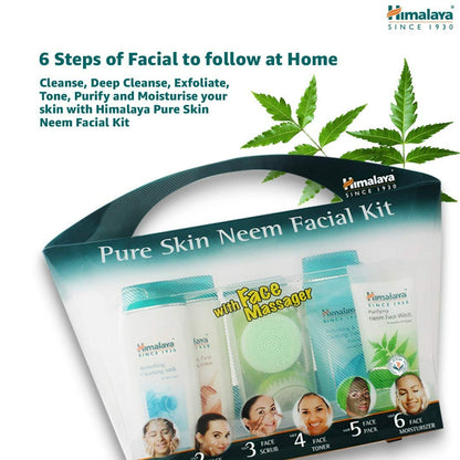 Himalaya Pure Skin Neem Facial Kit with Face Massager - DrMediCart