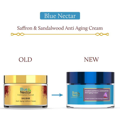 Buy Blue Nectar Shubhr Anti Aging Saffron & Sandalwood Cream for Women from DrMediCart, Ship from India to USA
