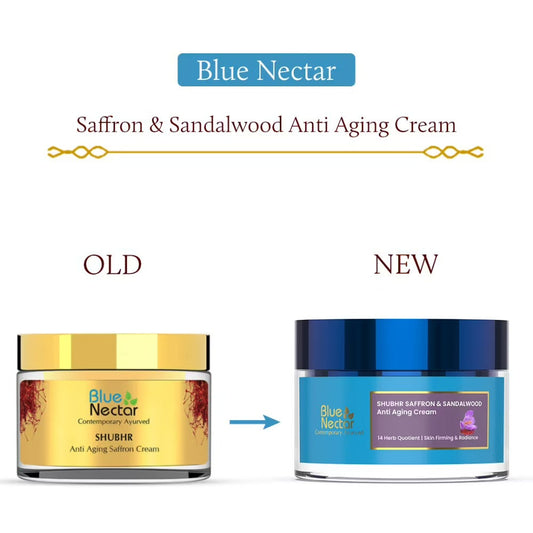 Buy Blue Nectar Shubhr Anti Aging Saffron & Sandalwood Cream for Women from DrMediCart, Ship from India to USA