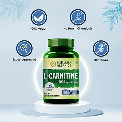 Himalayan Organics L Carnitine 2000mg/Serving Tablets