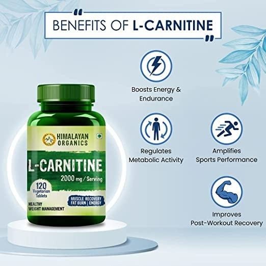 Himalayan Organics L Carnitine 2000mg/Serving Tablets