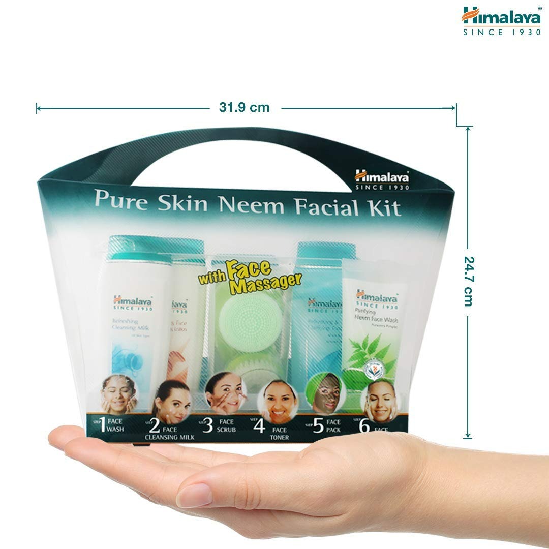 Himalaya Pure Skin Neem Facial Kit with Face Massager - DrMediCart
