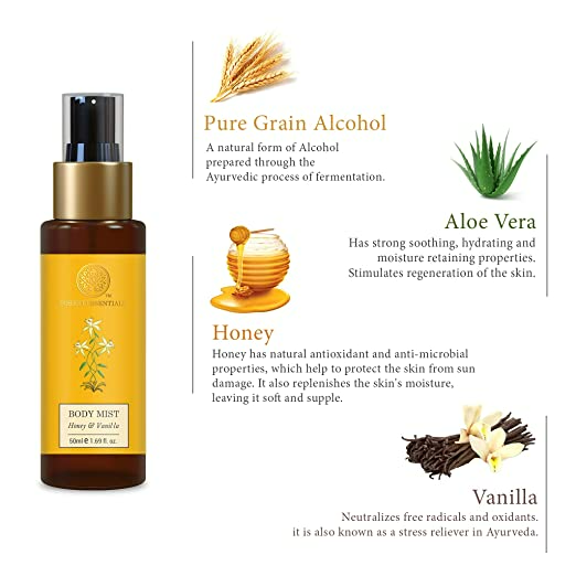Forest Essentials Body Mist Honey & Vanilla