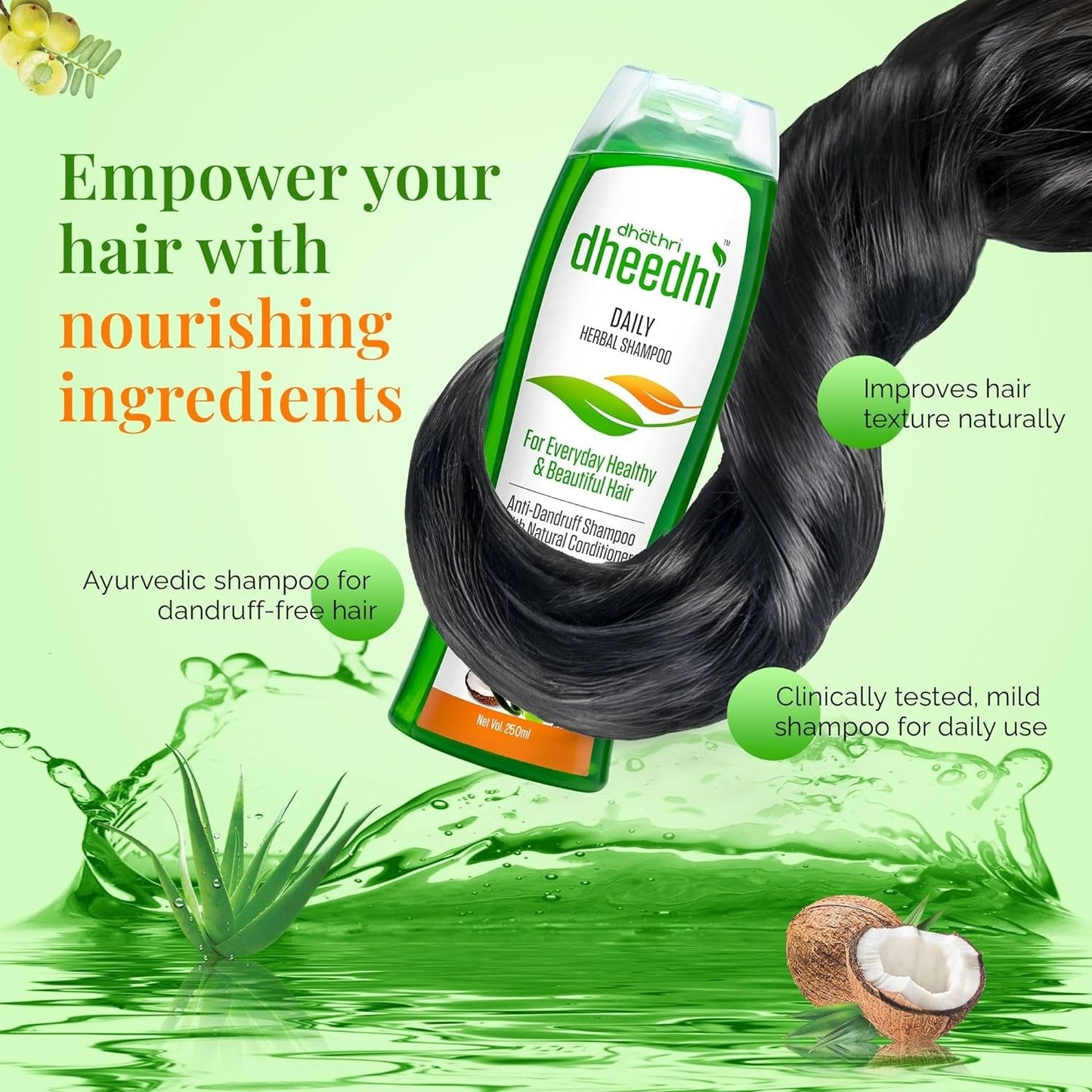 Dhathri Ayurveda Dheedhi Daily Herbal Shampoo