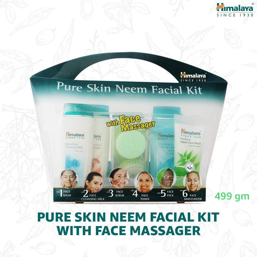 Himalaya Pure Skin Neem Facial Kit with Face Massager - DrMediCart