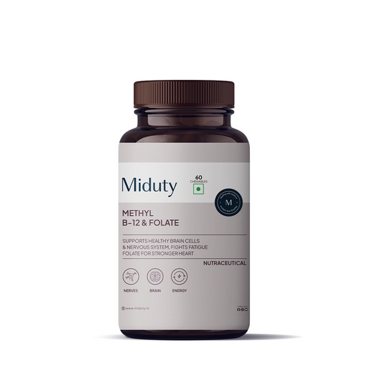 Buy Miduty by Palak Notes Methyl B-12 & Folate Chewable Tablets from DrMediCart, Ship from India to USA
