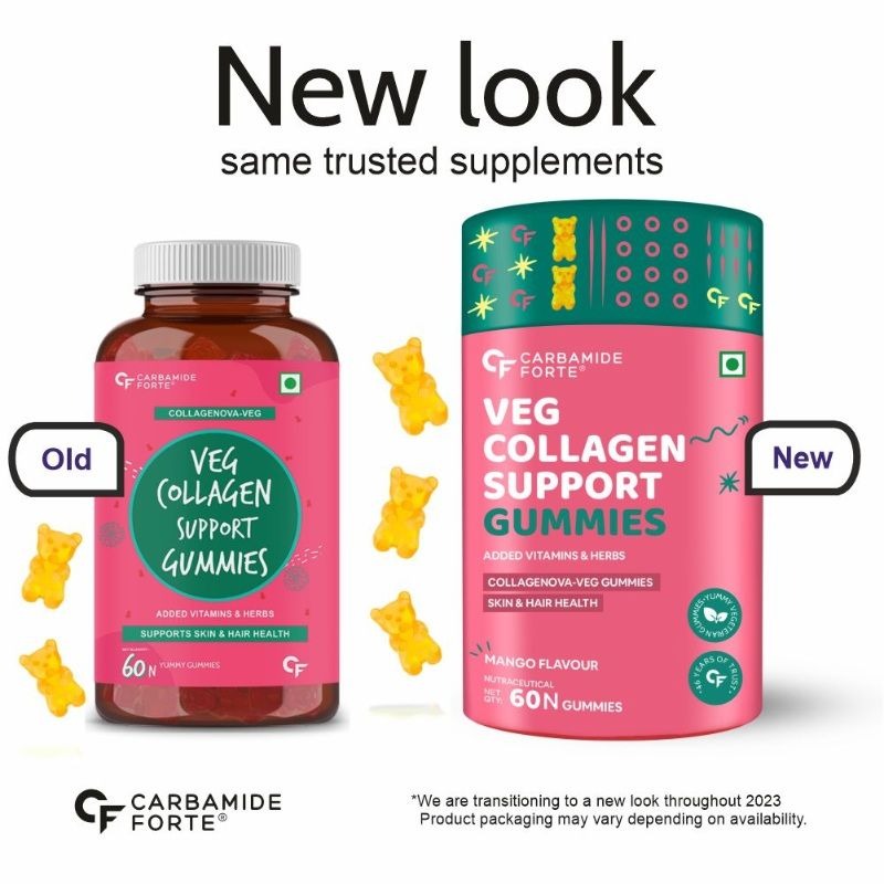 Carbamide Forte Veg Collagen Support Gummies - Mango Flavor